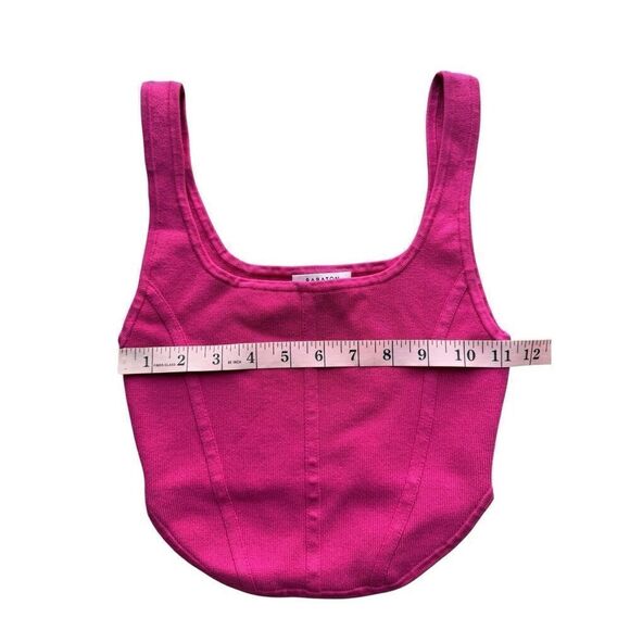 Aritzia Babaton Sculpt Knit Bustier Tank In Fuchsia/Pink - Picture 10 of 11